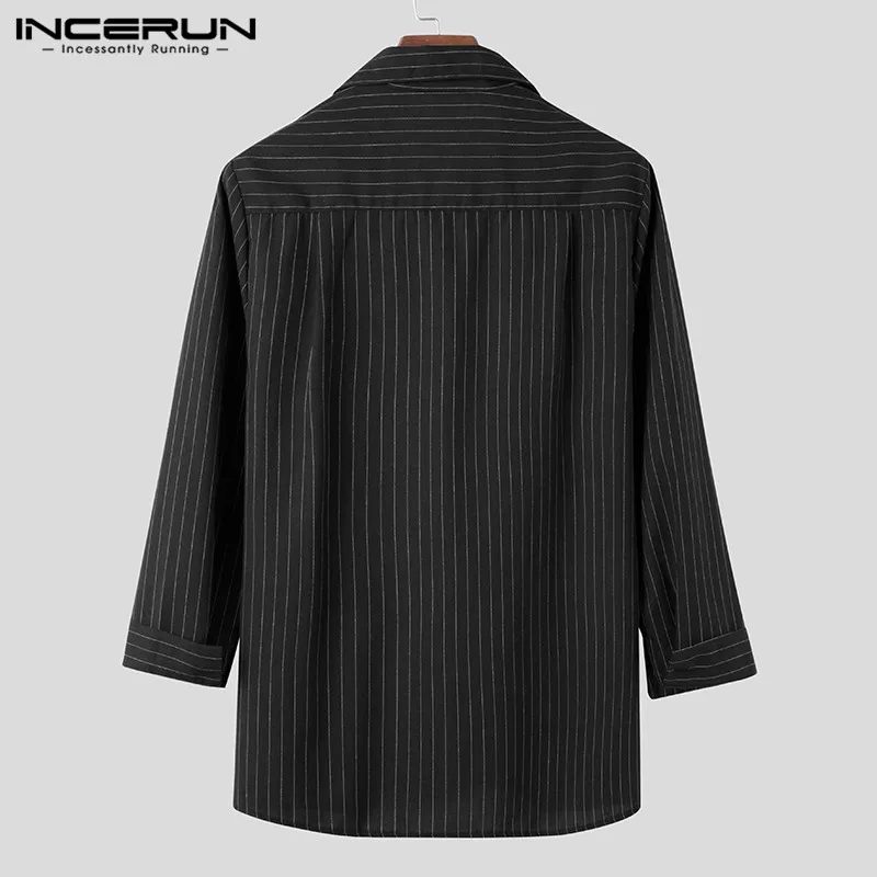 2021 Fashion Men Striped Shirt Cotton Long Sleeve Lapel Button Up Casual Brand Shirts Chic Streetwear Camisa Masculina INCERUN
2021 Fashion Men Striped Shirt Cotton Long Sleeve Lapel Button Up Casual Brand Shirts Chic Streetwear Camisa Masculina INCERUN