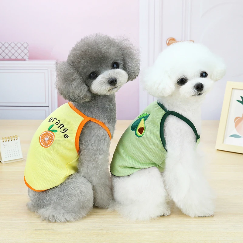 Sling Vest Dog Vest Cartoon Summer Cute Puppy T-shirts Sleeveless Short Dog Shirt Pet Clothing Fruit Orange Chihuahua Pets Tops
Sling Vest Dog Vest Cartoon Summer Cute Puppy T-shirts Sleeveless Short Dog Shirt Pet Clothing Fruit Orange Chihuahua Pets Tops