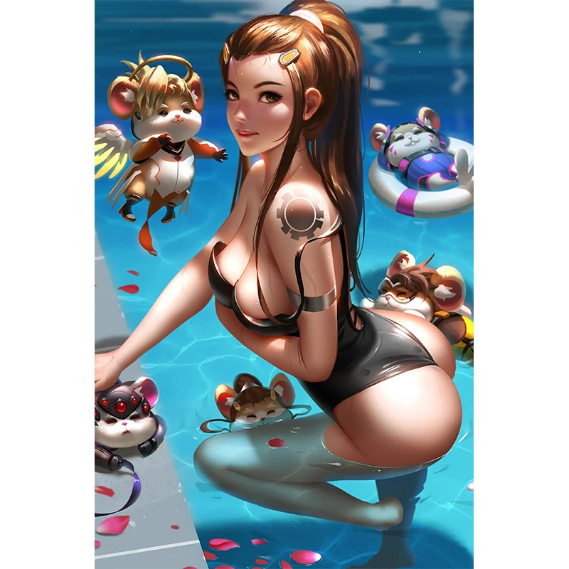 Cute Overwatch Pet Mouse and Brigitte Canvas Paintings Custom Print Video Game Comics Anime Art Poster Wall Pictures for Room
Cute Overwatch Pet Mouse and Brigitte Canvas Paintings Custom Print Video Game Comics Anime Art Poster Wall Pictures for Room