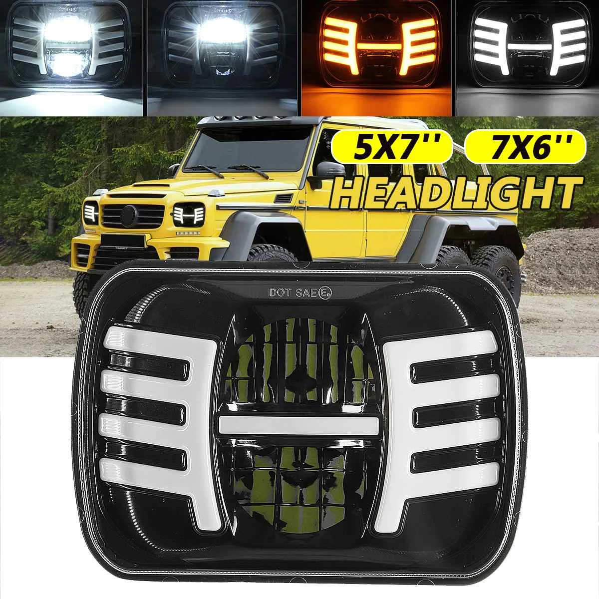 High Quality 210W 7x6'' 5X7" Waterproof LED Projector Headlight Bulb Hi-Lo Beam Halo for Jeep Cherokee XJ Car Light Accessories
High Quality 210W 7x6'' 5X7" Waterproof LED Projector Headlight Bulb Hi-Lo Beam Halo for Jeep Cherokee XJ Car Light Accessories
