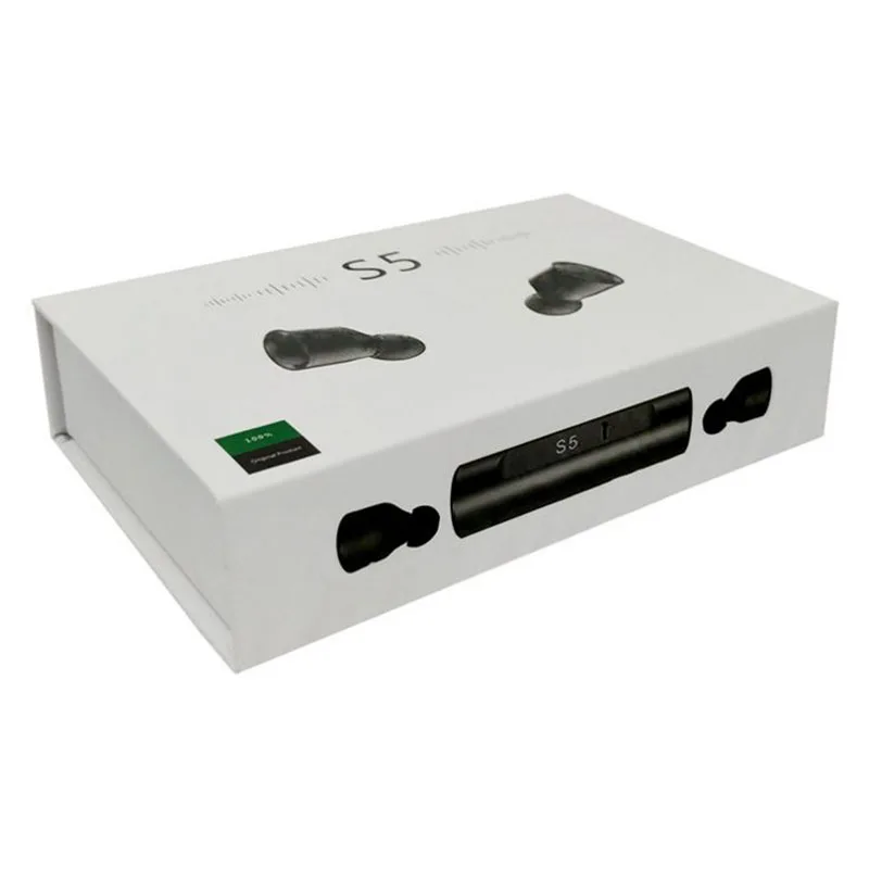 Original S5 TWS Hot IPX67 Ear Buds Bluetooth 5.0 Wireless Headphone With Metal Charge Box Noise Cancel Invisible Headset Outdoor 
Original S5 TWS Hot IPX67 Ear Buds Bluetooth 5.0 Wireless Headphone With Metal Charge Box Noise Cancel Invisible Headset Outdoor