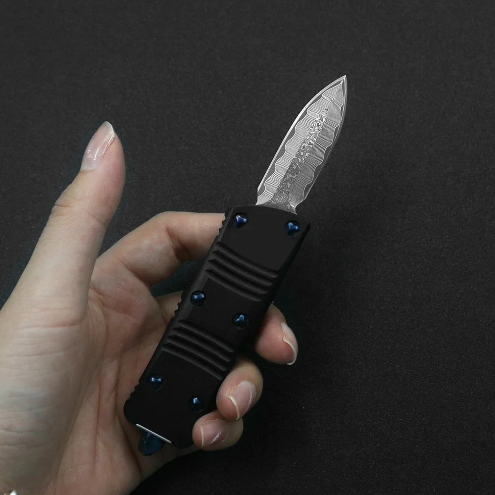 SF Mini Outdoor Camping OTF Portable Knife Damascus Blade Aviation Aluminum CNC Handle Adventure Tactical EDC Multifunction Tool
SF Mini Outdoor Camping OTF Portable Knife Damascus Blade Aviation Aluminum CNC Handle Adventure Tactical EDC Multifunction Tool