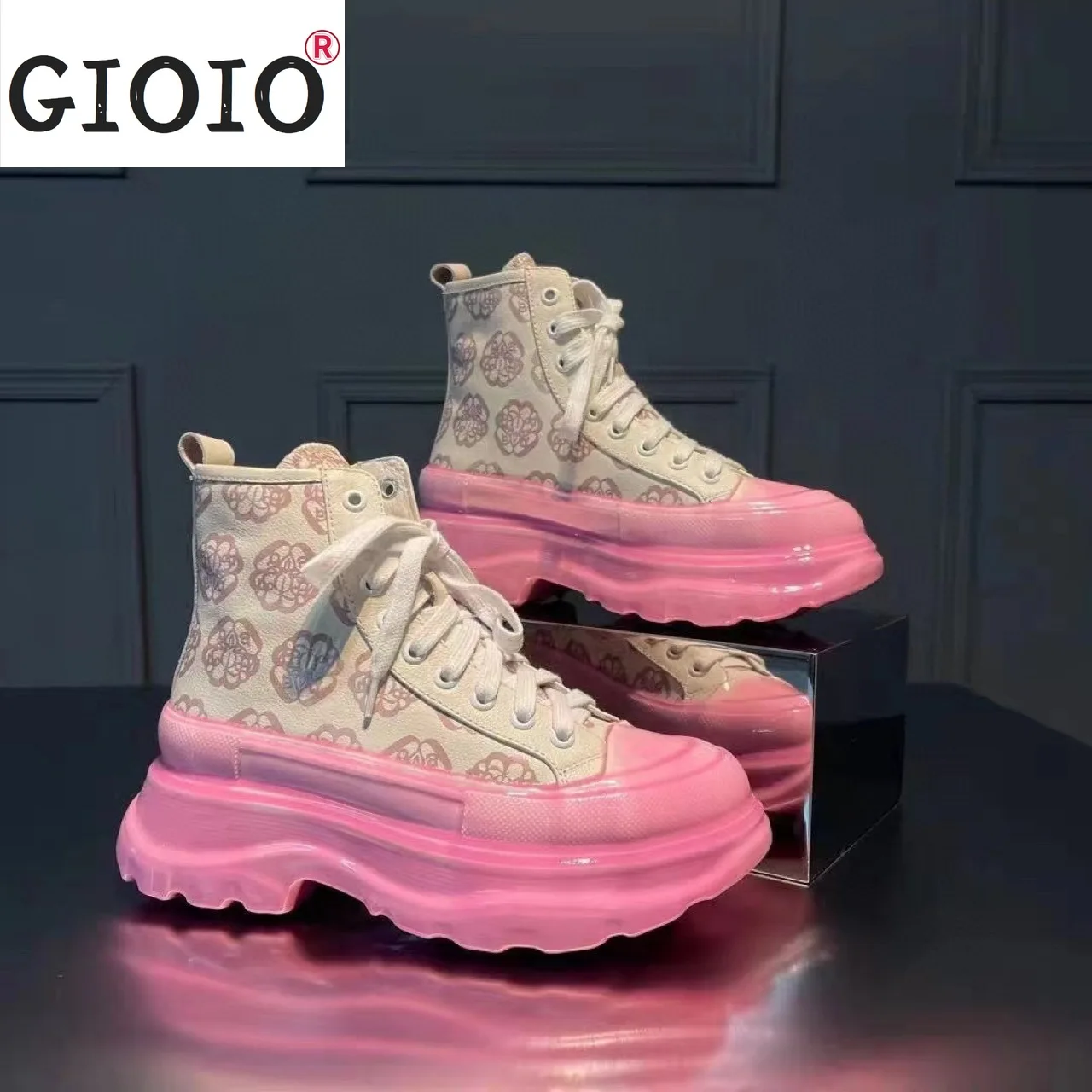 New 2021 Autumn Winter Cowhide Trendy Thick Sole Chic Flower Shoes Women's Shoes Platform Shoes Female Casual Pink Daddy Shoes
New 2021 Autumn Winter Cowhide Trendy Thick Sole Chic Flower Shoes Women's Shoes Platform Shoes Female Casual Pink Daddy Shoes