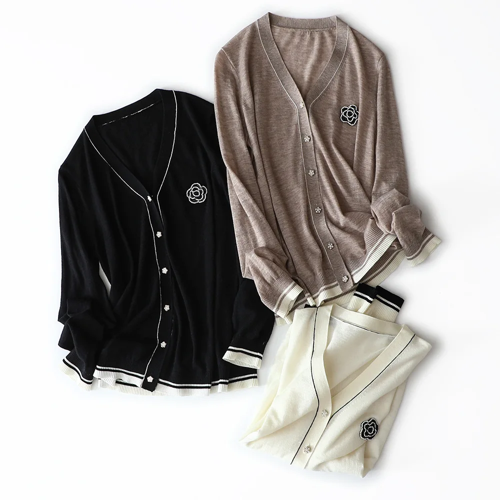 Woolen Striped Knitted Cardigan Sweater for Woman Autumn Winter 2020 Designer Luxury Female Clothing Harajuku Vintage
Woolen Striped Knitted Cardigan Sweater for Woman Autumn Winter 2020 Designer Luxury Female Clothing Harajuku Vintage