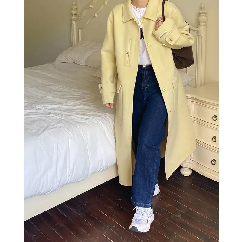 2021 autumn winter new South Korea double loose coat hidden-interlocking design feeling wool cashmere coat 2837 east gate
2021 autumn winter new South Korea double loose coat hidden-interlocking design feeling wool cashmere coat 2837 east gate