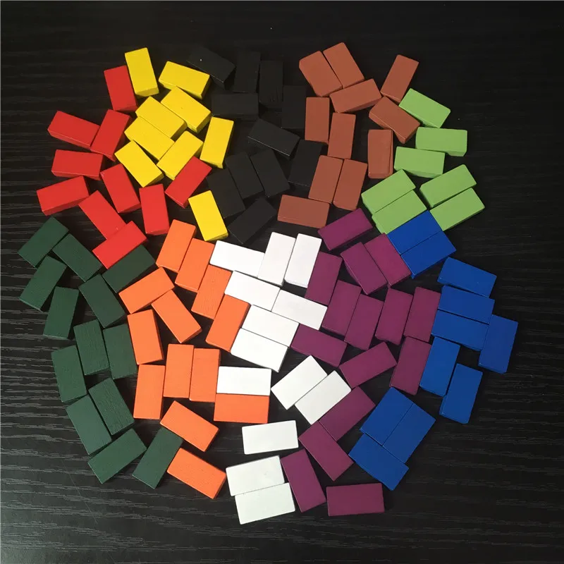 50Pcs 20*10*5mm Colorful Brick marks Cuboid Wood Chess Game pieces For tokens Board Games Accessory 10 Colors
50Pcs 20*10*5mm Colorful Brick marks Cuboid Wood Chess Game pieces For tokens Board Games Accessory 10 Colors