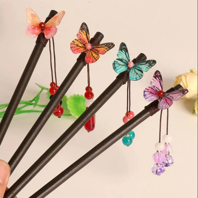 Hairclips Butterfly Hanfu Hairpin Oriental Wooden Japan Hair Stick 2021 Head Jewelry 
Hairclips Butterfly Hanfu Hairpin Oriental Wooden Japan Hair Stick 2021 Head Jewelry