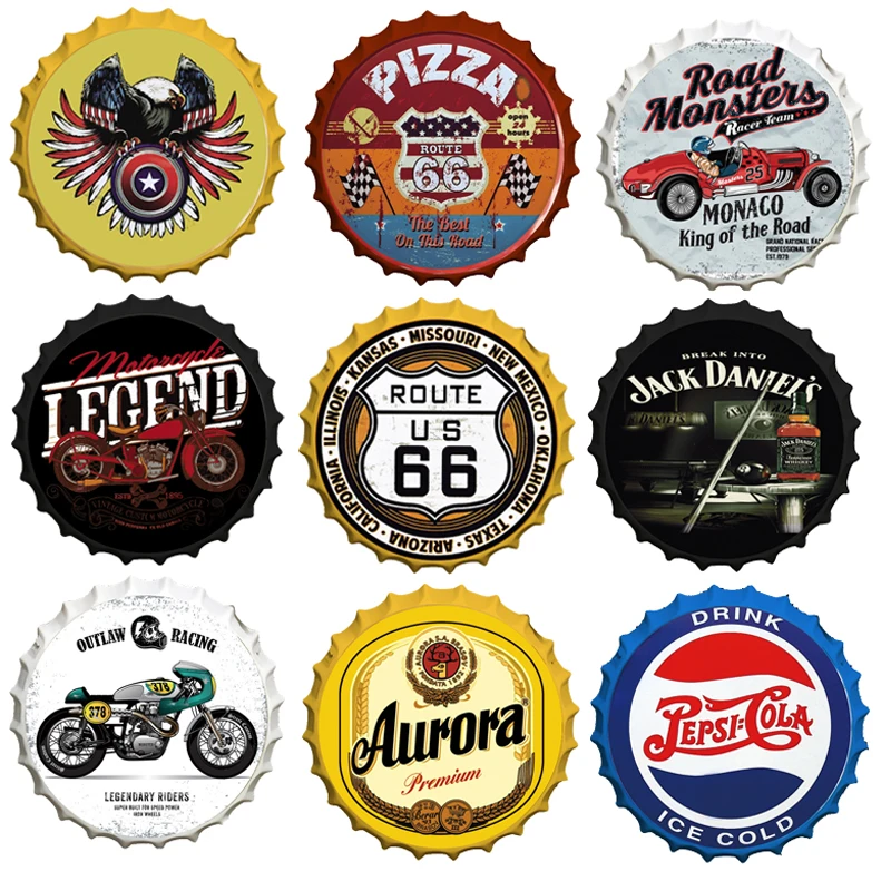 Vintage Route 66 Car Motor Tin Sign Wine Beer Cap Signs Bar Garage Round Art Decor Plaques Metal Plate Hanging Crafts Customized
Vintage Route 66 Car Motor Tin Sign Wine Beer Cap Signs Bar Garage Round Art Decor Plaques Metal Plate Hanging Crafts Customized