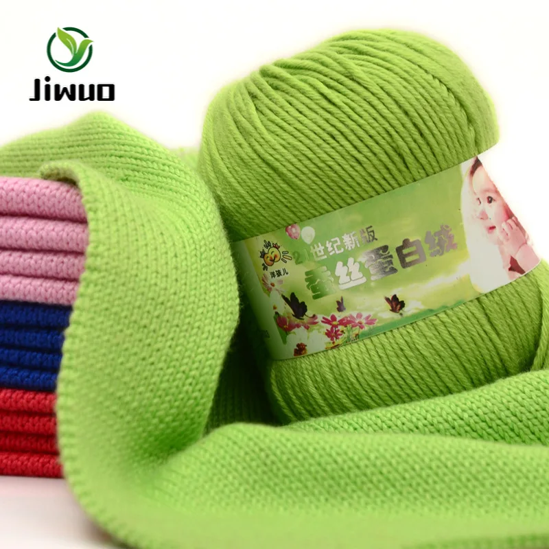Jiwuo 50g Silk Protein Velvet Thread Handmade DIY Crochet Hand Knitting Sweater Coat Line Baby Children Woolen Yarn
Jiwuo 50g Silk Protein Velvet Thread Handmade DIY Crochet Hand Knitting Sweater Coat Line Baby Children Woolen Yarn