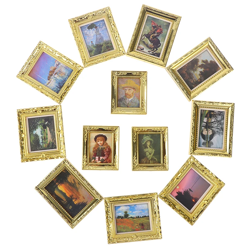 Mini Dollhouse Miniature 1:12 Photo Frame Antique Manny Frame Oil Painting DIY Doll House Decorative Accessories
Mini Dollhouse Miniature 1:12 Photo Frame Antique Manny Frame Oil Painting DIY Doll House Decorative Accessories