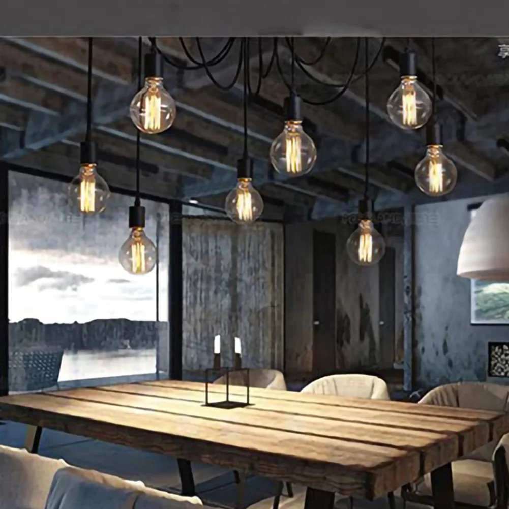 Retro Industrial Style Ceiling Lamp E27 Edison Bulb Hanging Spider Light (WITHOUT BULBS)
Retro Industrial Style Ceiling Lamp E27 Edison Bulb Hanging Spider Light (WITHOUT BULBS)