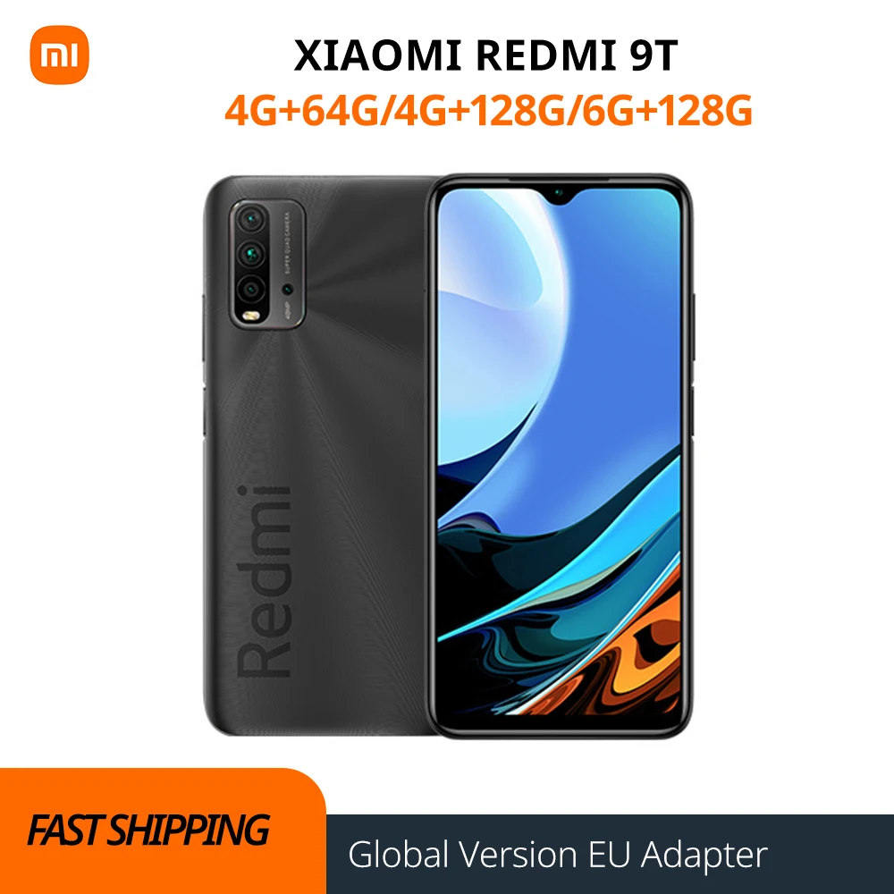 Смартфон Xiaomi Redmi 9 T 4 + 64/128 ГБ Snapdragon 662 6000 мА · ч 6 53 дюйма FHD | Мобильные телефоны и