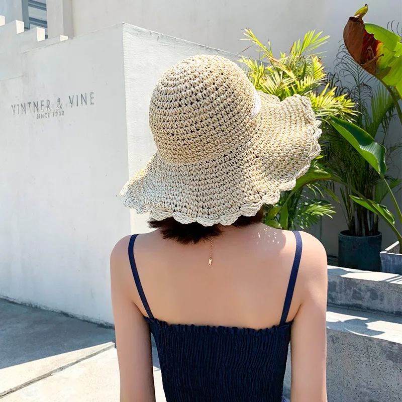 Straw Hat Women's Summer Beach Big Brim Korean Style Versatile Autumn Bucket Hat Mori Style Foldable Sun Protection Sun Hat
Straw Hat Women's Summer Beach Big Brim Korean Style Versatile Autumn Bucket Hat Mori Style Foldable Sun Protection Sun Hat