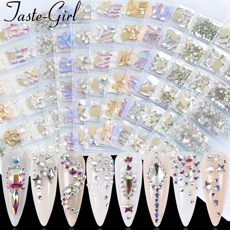 Mixed Size Glass 3D Nail Art Decoration Supplies For Professionals Manicure Nails Accesorios Glitter Rhinestones Crystals Gems H
Mixed Size Glass 3D Nail Art Decoration Supplies For Professionals Manicure Nails Accesorios Glitter Rhinestones Crystals Gems H