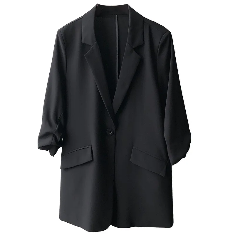Yeeloca Pure Color Fashion Thin Vertical Suit Coat Spring Women's Single Button Notched Office Lady Blazer Korean Sunscreen Top
Yeeloca Pure Color Fashion Thin Vertical Suit Coat Spring Women's Single Button Notched Office Lady Blazer Korean Sunscreen Top