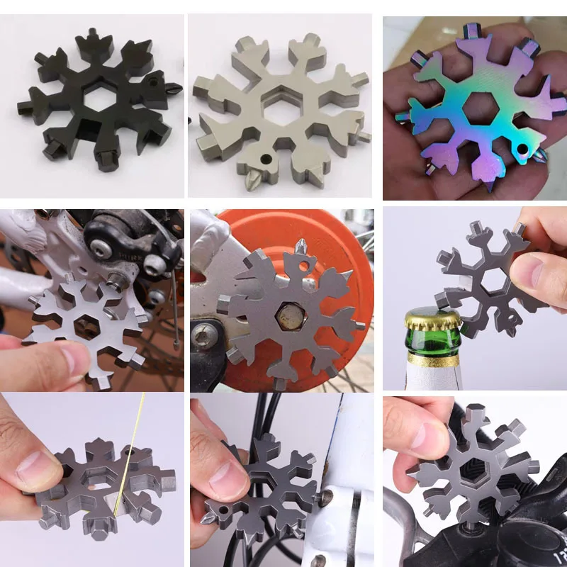 Multifunctional Snowflake Multifunctional Stainless Steel Wrench Tool Portable High Carbon Steel Screwdriver
Multifunctional Snowflake Multifunctional Stainless Steel Wrench Tool Portable High Carbon Steel Screwdriver