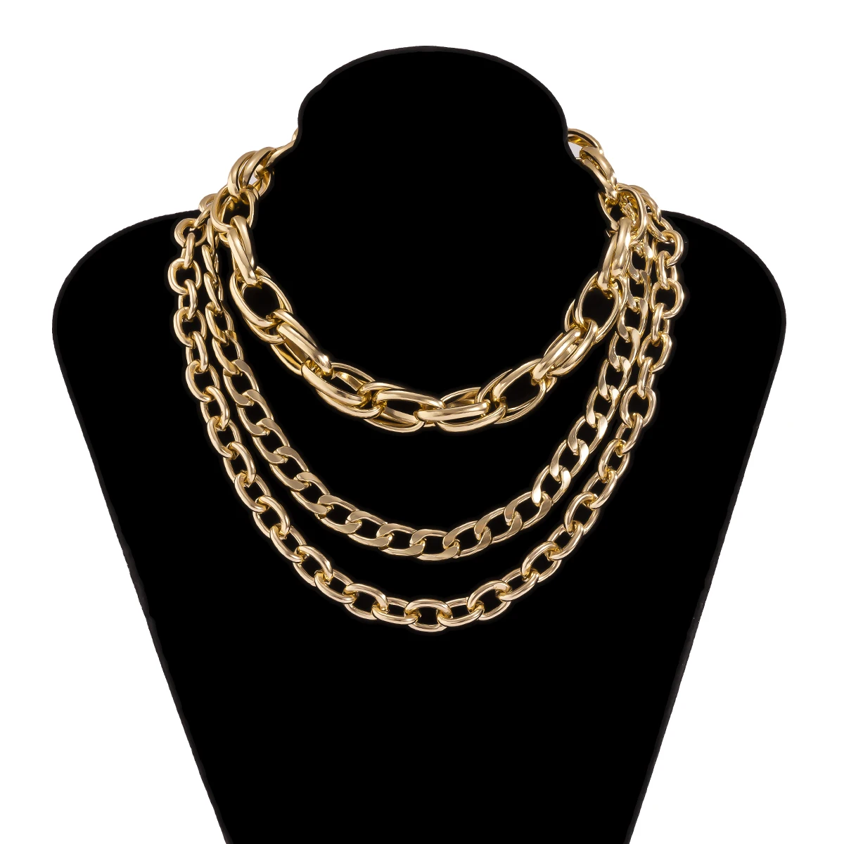 Vintage 3Pcs/Set Chunky Chain Necklace for Women Punk Rock Gold Aluminium Chain Choker Necklaces Thick Link Collar Clavicle Neck
Vintage 3Pcs/Set Chunky Chain Necklace for Women Punk Rock Gold Aluminium Chain Choker Necklaces Thick Link Collar Clavicle Neck