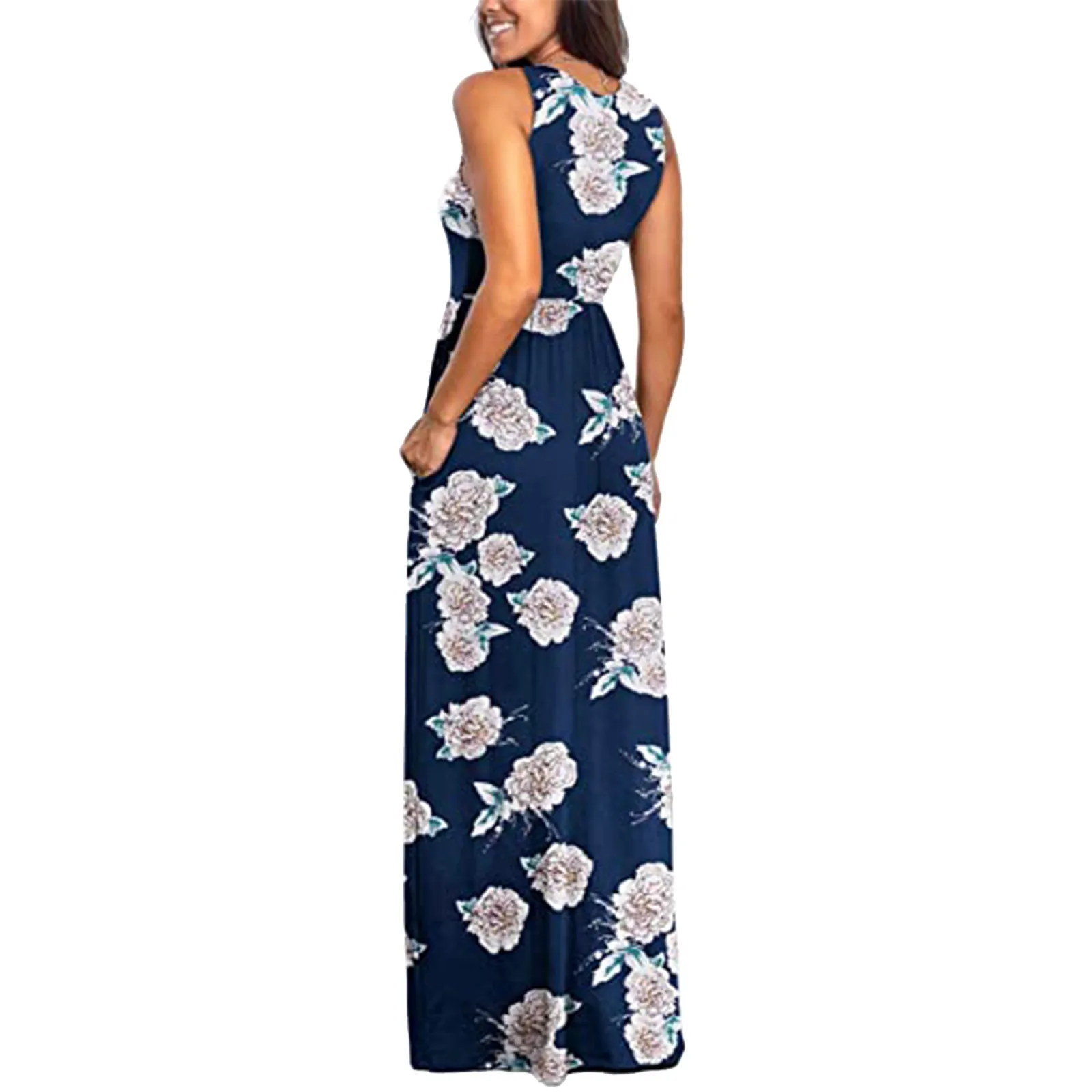 2021 Women Sleeveless Pocket Casual Floral Printing Beach Long Maxi Loose Dress For Women Casual Plus Size Dress Vestidos Mujer
2021 Women Sleeveless Pocket Casual Floral Printing Beach Long Maxi Loose Dress For Women Casual Plus Size Dress Vestidos Mujer