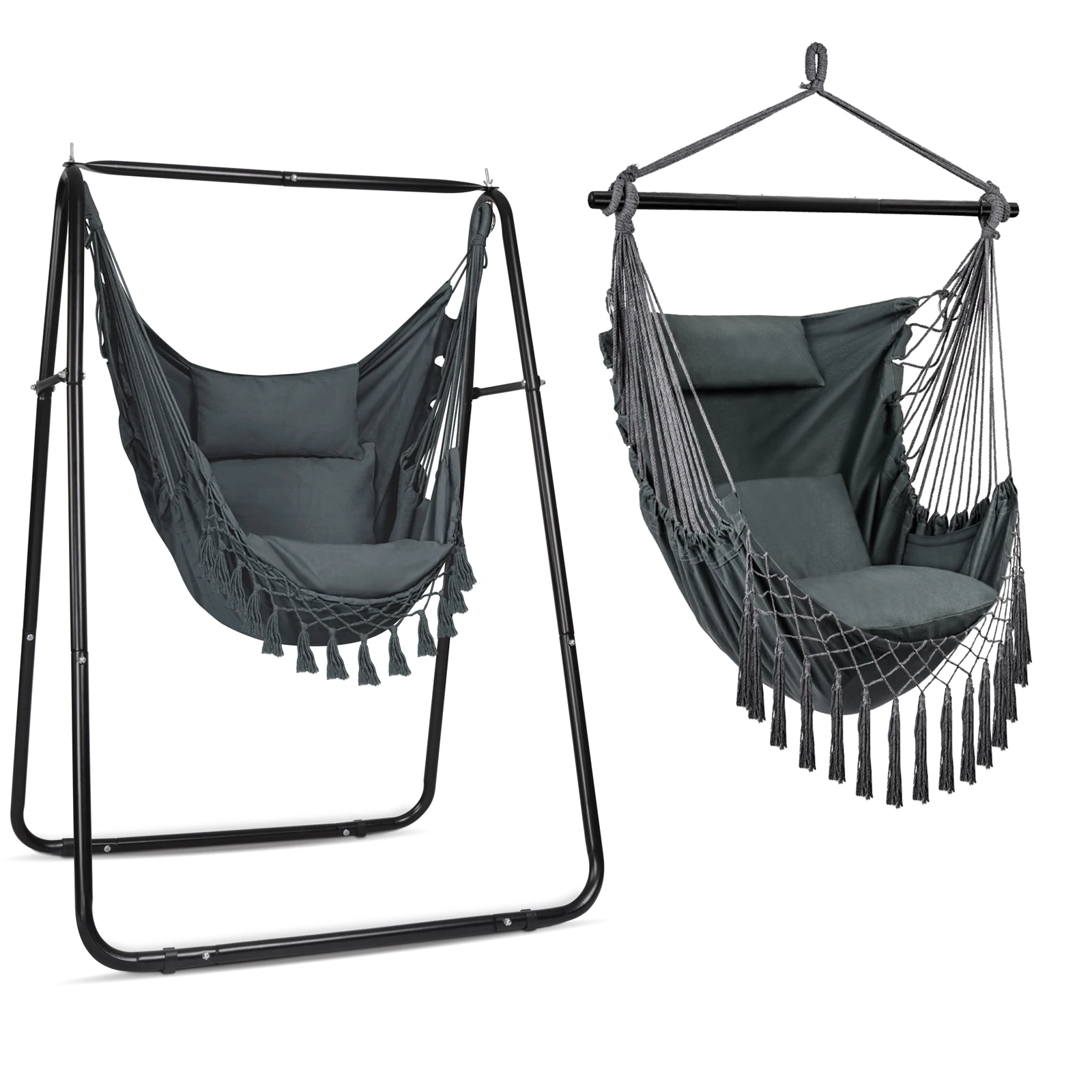 Подвесное кресло-гамак комплект качели подвесное сиденье для кемпинга дома