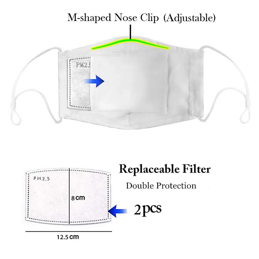Cat Printed Washable Face Mask Anti-Dust Mask Mouth With 2 Pcs PM2.5 Filter Windproof 2-Layer Mouth-muffle Face Masks Reusable
Cat Printed Washable Face Mask Anti-Dust Mask Mouth With 2 Pcs PM2.5 Filter Windproof 2-Layer Mouth-muffle Face Masks Reusable