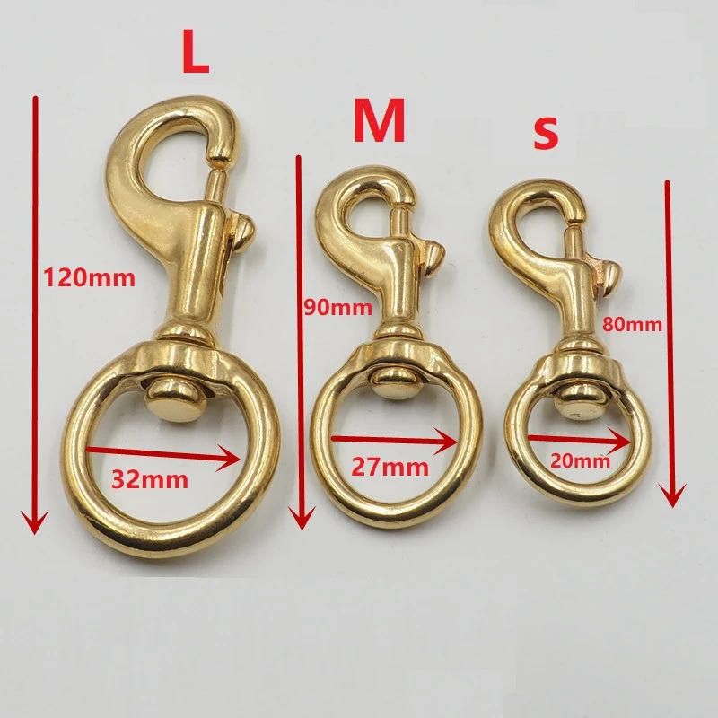 1piece Solid Brass Trigger Swivel Eye Bolt Snap Hook For webbing Leather Craft Bag Strap Belt Hook Clasp Pet Dog Leash Clip
1piece Solid Brass Trigger Swivel Eye Bolt Snap Hook For webbing Leather Craft Bag Strap Belt Hook Clasp Pet Dog Leash Clip