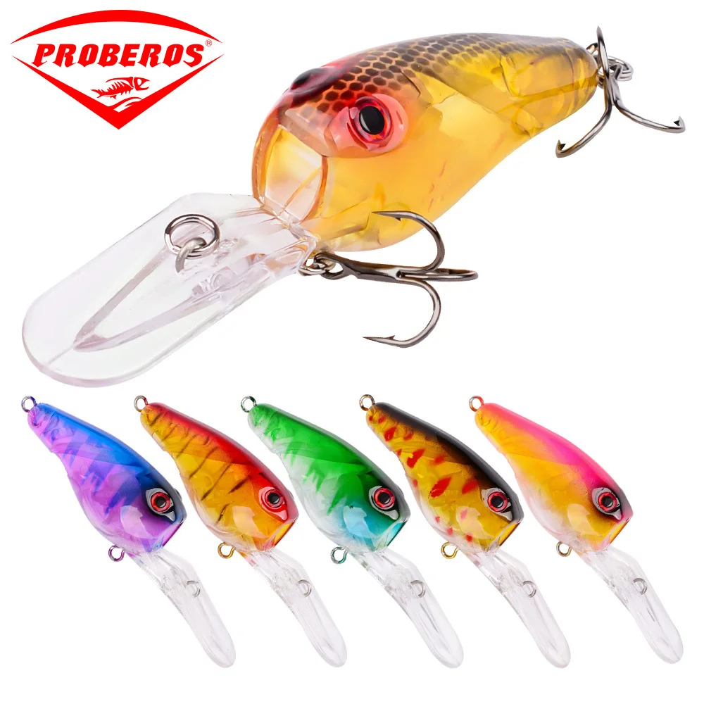 

PROBEROS Topwater Minnow Fishing Lure 95mm/12g Isca Artificial Hard Bait Wobblers Crankbait Swimbait Pesca Bass Fishing Tackle
