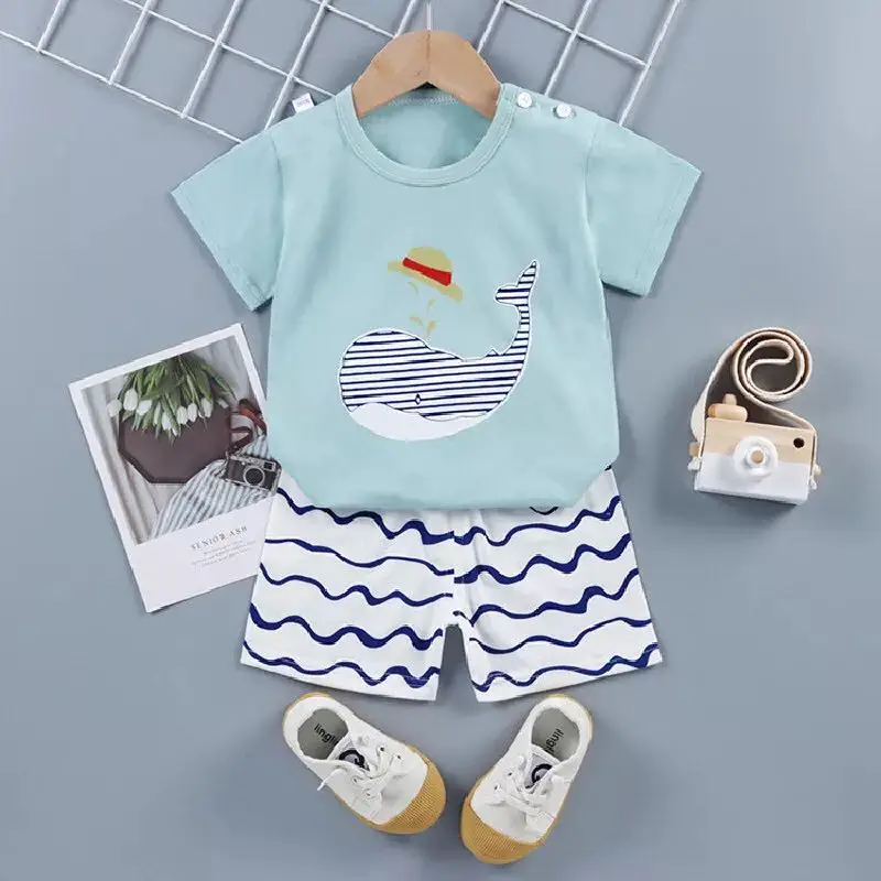 2021 Children Multicolor T-Shirt&Shorts Summer Cartoon Clothing Pure Cotton Short Sleeve Kid Costume Set Baby Girl Boy Hot Sale
2021 Children Multicolor T-Shirt&Shorts Summer Cartoon Clothing Pure Cotton Short Sleeve Kid Costume Set Baby Girl Boy Hot Sale
