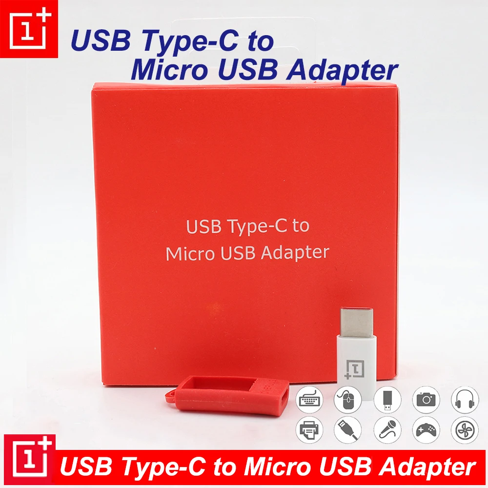 Оригинальный адаптер ONEPLUS USB Type-C к Micro конвертер зарядный кабель трансмиссионная