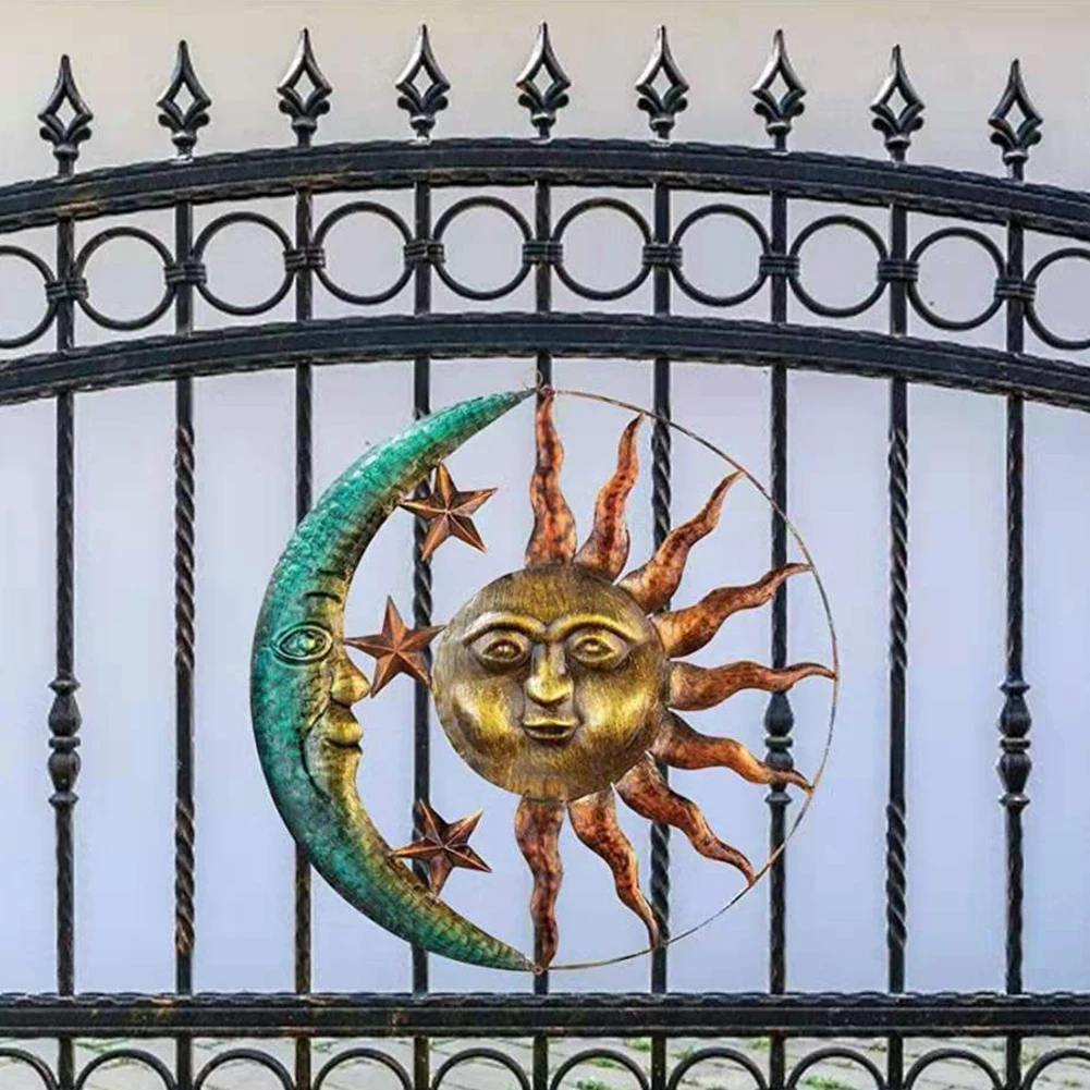 Metal Moon Sun Hanging Pendant Wall-mounted Art Craft Home Background Wall Hanging Decor Indoor Outdoor Ornament
Metal Moon Sun Hanging Pendant Wall-mounted Art Craft Home Background Wall Hanging Decor Indoor Outdoor Ornament