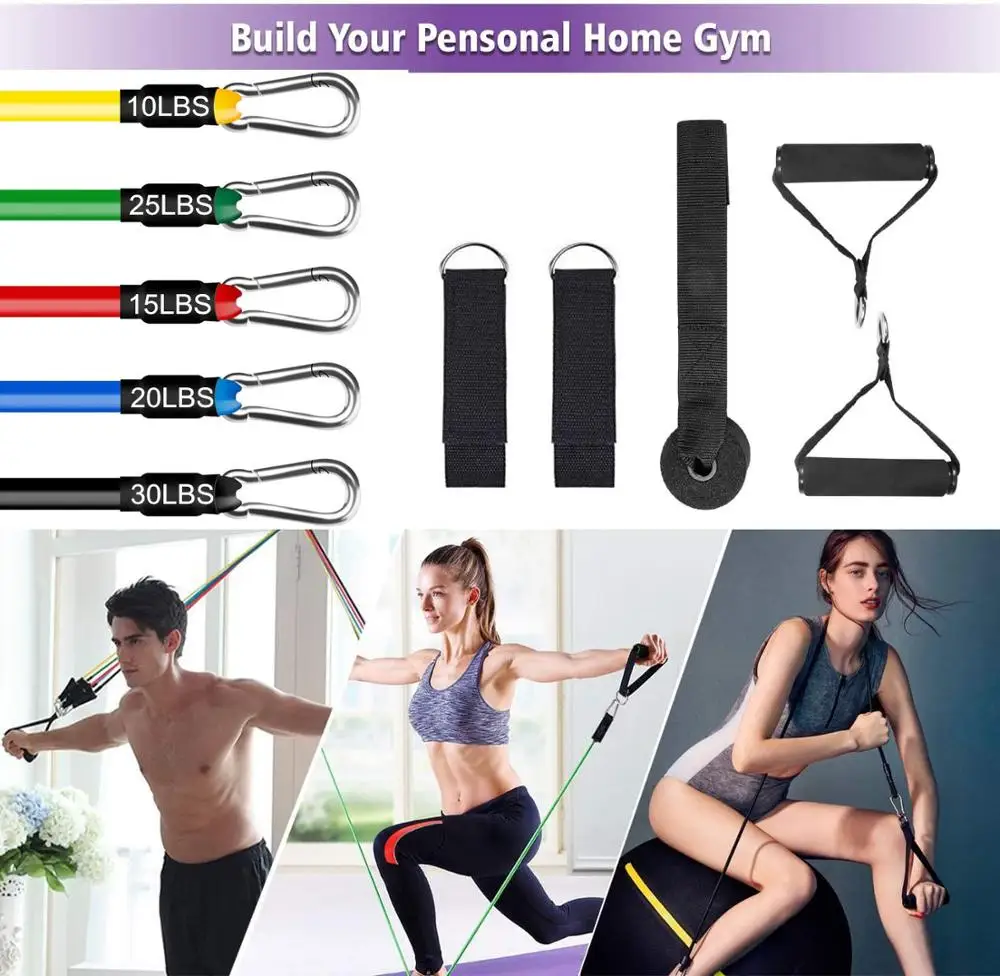 11pcs Pull Rope Body Fitness Workout Equipment Resistance Bands Slimming Latex Strength Gym Equipment Home Elastic Exercises 
11pcs Pull Rope Body Fitness Workout Equipment Resistance Bands Slimming Latex Strength Gym Equipment Home Elastic Exercises