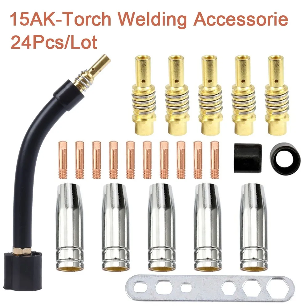 19/24 шт. Binzel 15AK, аксессуары для фонаря, сопла, звеньевая звезда, набор электродов, чашек для MIG Welder
19/24 шт. Binzel 15AK, аксессуары для фонаря, сопла, звеньевая звезда, набор электродов, чашек для MIG Welder