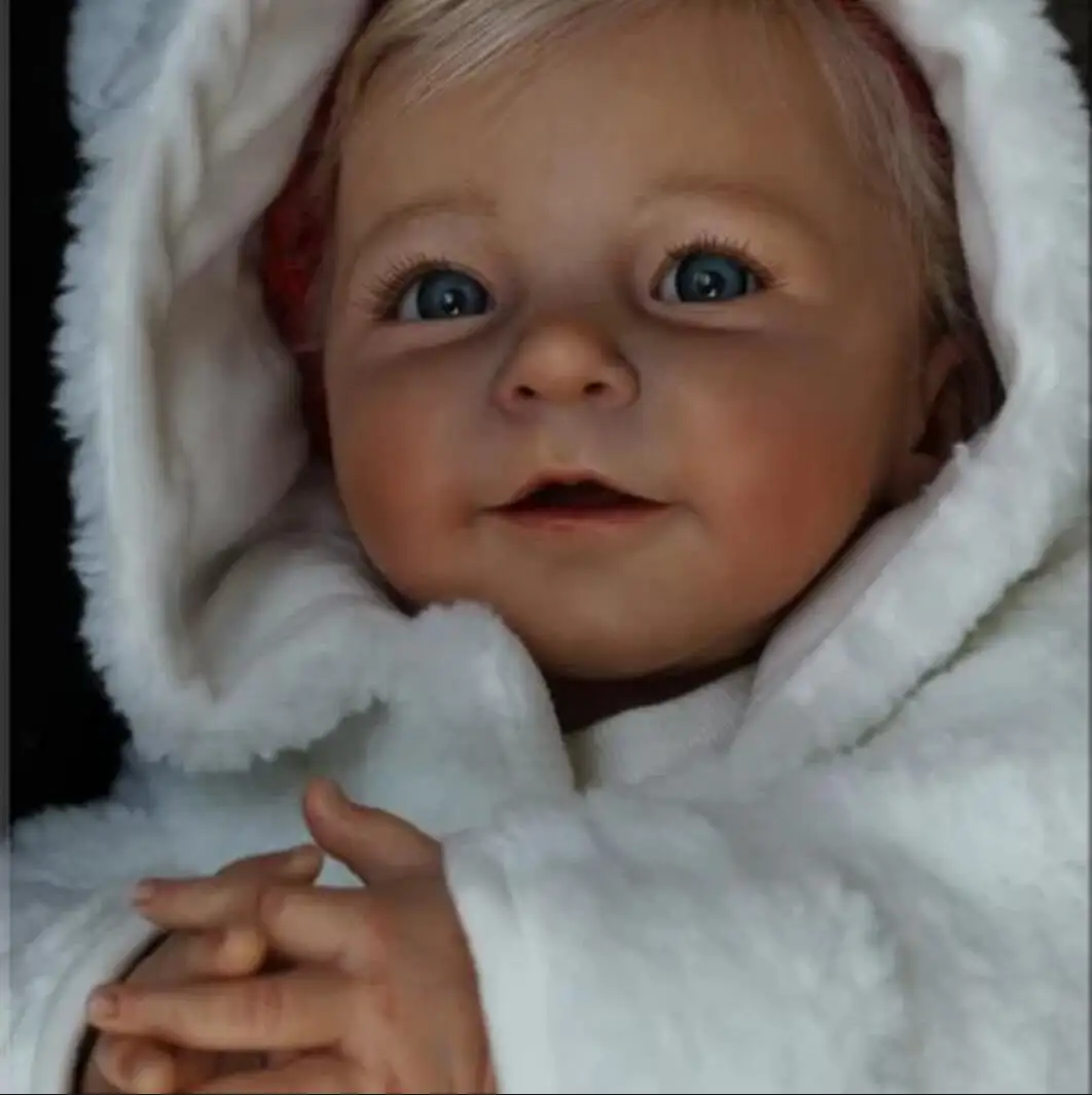 Силиконовая кукла реборн 55 см с 3d рисунком Реалистичная младенец для девочек как