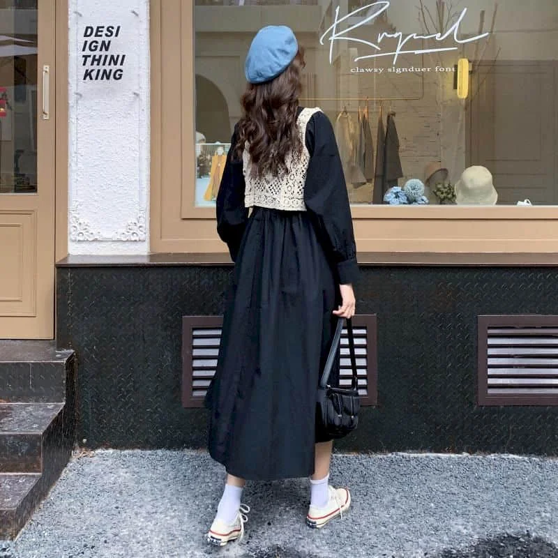 2 Piece Set Clothes Women Autumn 2020 New Japanese First Love Style Bubble Sleeve White Dress Female Autumn Vest Skirt Two-piece
2 Piece Set Clothes Women Autumn 2020 New Japanese First Love Style Bubble Sleeve White Dress Female Autumn Vest Skirt Two-piece