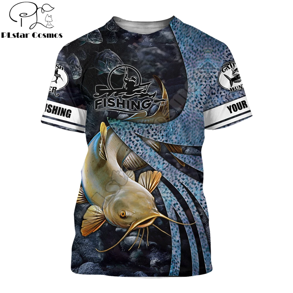 2022 Cool Summer Men t-shirt Catfish Fishing Custom Name 3D Printing Harajuku Short sleeve T shirt Unisex Casual Tee Tops TX232
2022 Cool Summer Men t-shirt Catfish Fishing Custom Name 3D Printing Harajuku Short sleeve T shirt Unisex Casual Tee Tops TX232