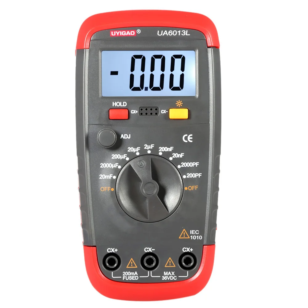 Профессиональный измеритель емкости YIGAO UA6013L цифровой ЖК-конденсатор 
Профессиональный измеритель емкости YIGAO UA6013L цифровой ЖК-конденсатор