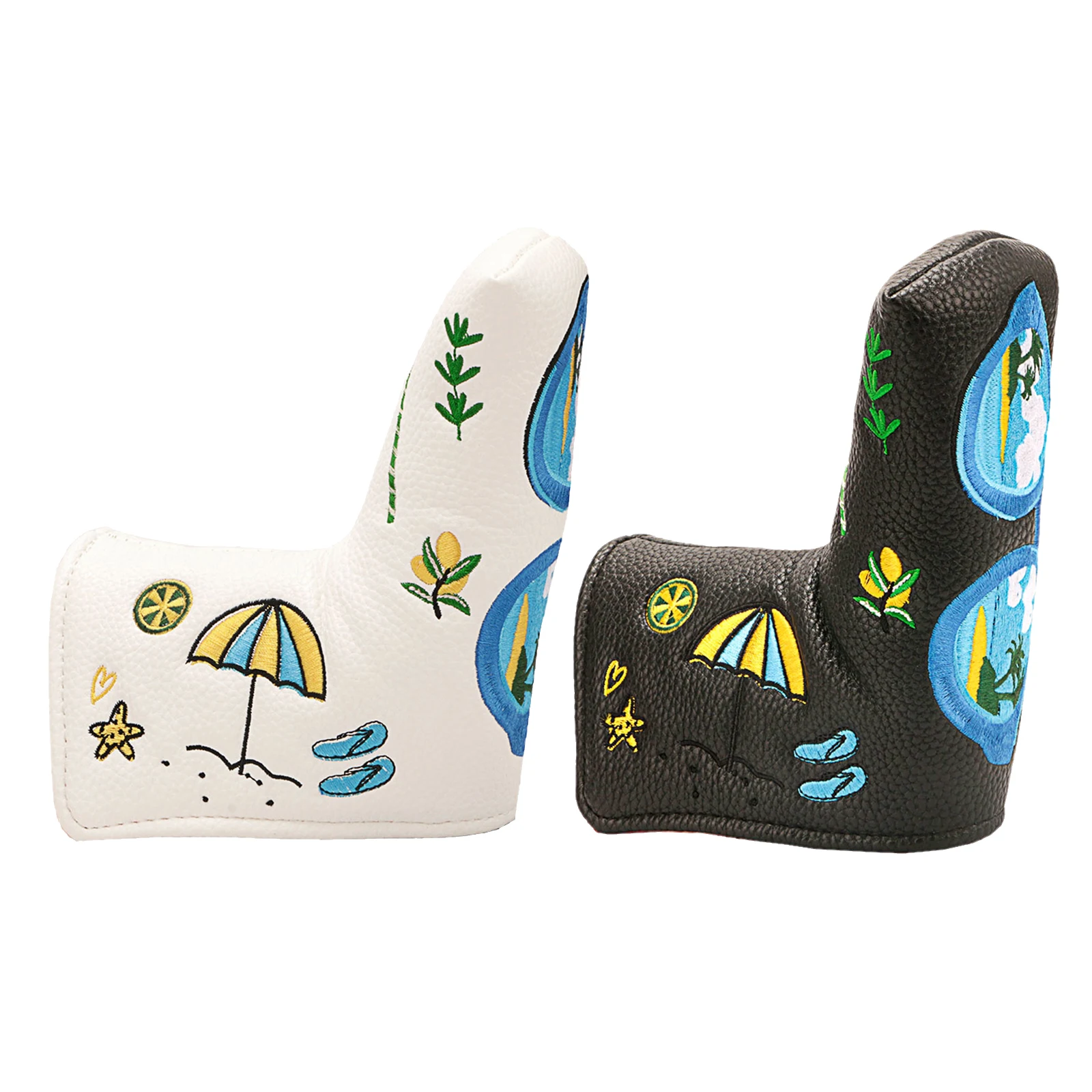 1pc Golf Putter Headcovers Magnetic Closure Embroidery PU Leather Summer Elements Pattern fits Standard Blade Putters
1pc Golf Putter Headcovers Magnetic Closure Embroidery PU Leather Summer Elements Pattern fits Standard Blade Putters