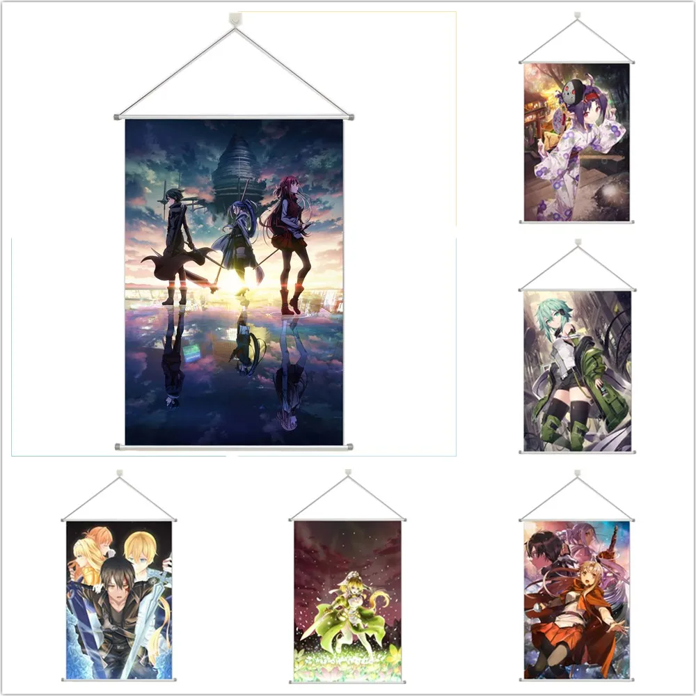 Sword Art Online SAO Kirito Yuuki Asuna Alloy Scroll Cartoon Comic Scroll Hanging Wall Decor
Sword Art Online SAO Kirito Yuuki Asuna Alloy Scroll Cartoon Comic Scroll Hanging Wall Decor