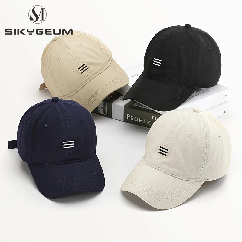 SIKYGEUM Hot Sell Women Men Hat Embroidery 100% Cotton Three horizontal line cotton baseball cap Outdoor Sunshade Hat Unisex
SIKYGEUM Hot Sell Women Men Hat Embroidery 100% Cotton Three horizontal line cotton baseball cap Outdoor Sunshade Hat Unisex