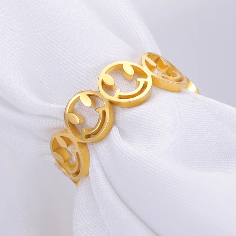 korean fashion hollow smile face finger rings for women men stainless steel open adjustable rings simple aesthetic couple rings
korean fashion hollow smile face finger rings for women men stainless steel open adjustable rings simple aesthetic couple rings