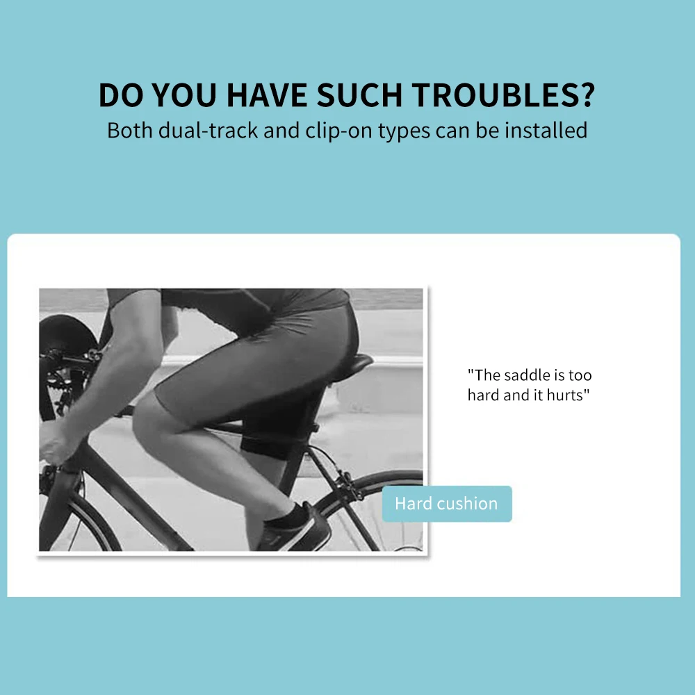 Bicycle Saddle Humanized Streamline Shock Absorption Streamline Bike Sitting Mat Cushion Pad Replacement For Home DIY Refit
Bicycle Saddle Humanized Streamline Shock Absorption Streamline Bike Sitting Mat Cushion Pad Replacement For Home DIY Refit