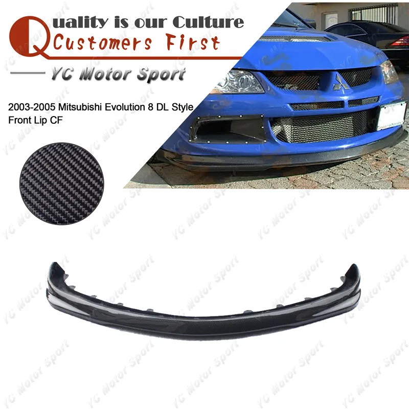 

Car Accessories Carbon Fiber DL Style Front Lip Fit For 2003-2005 Evolution EVO 8 Front Bumper Splitter Lip