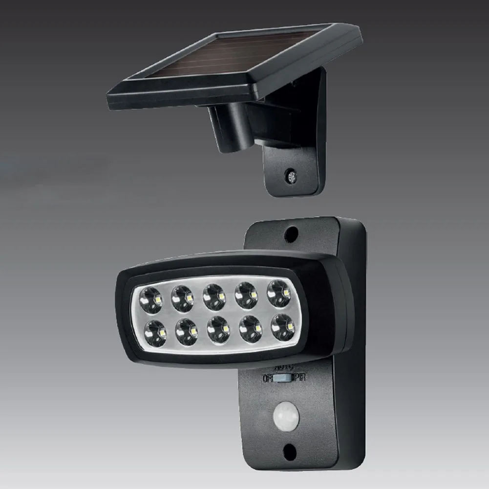 10 LED Landscape Solar Lamp Waterproof Security Motion Sensor Ultra Bright Street Garden Wall Rotating Outdoor Path Bulbs
10 LED Landscape Solar Lamp Waterproof Security Motion Sensor Ultra Bright Street Garden Wall Rotating Outdoor Path Bulbs