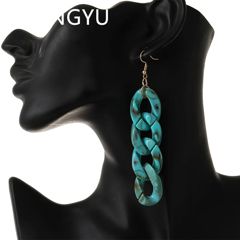 Acrylic Chain Earrings summer transparent plastic chain punk women's declaration style jewelry accessories show temperament
Acrylic Chain Earrings summer transparent plastic chain punk women's declaration style jewelry accessories show temperament