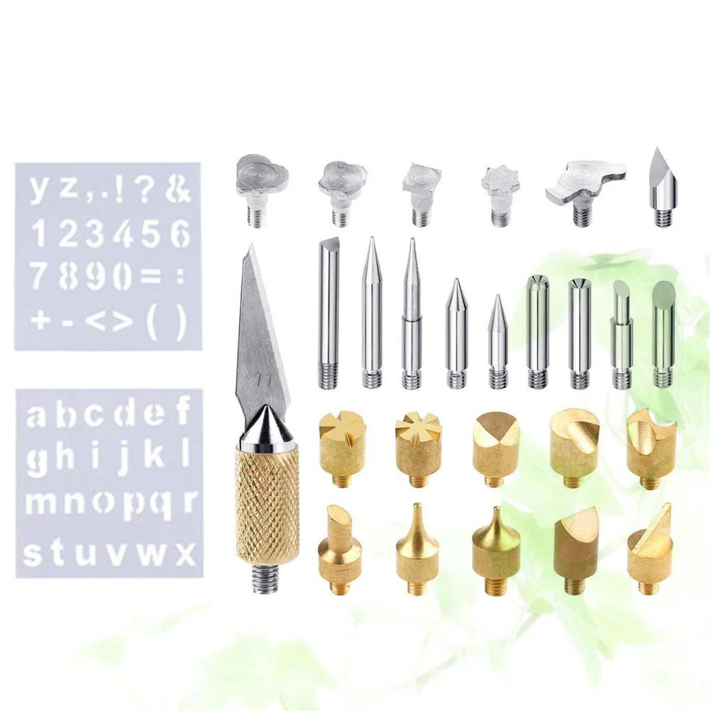 Набор паяльных наконечников для горелки по дереву, 28 шт. 
Набор паяльных наконечников для горелки по дереву, 28 шт.