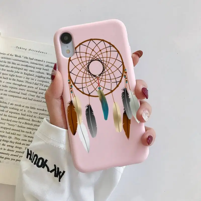 Dream Catcher Feather Phone Case Original For iphone 11 Pro Max X XS Max XR Solid Candy Color Shell For iPhone 7 8 6 6S Plus
Dream Catcher Feather Phone Case Original For iphone 11 Pro Max X XS Max XR Solid Candy Color Shell For iPhone 7 8 6 6S Plus
