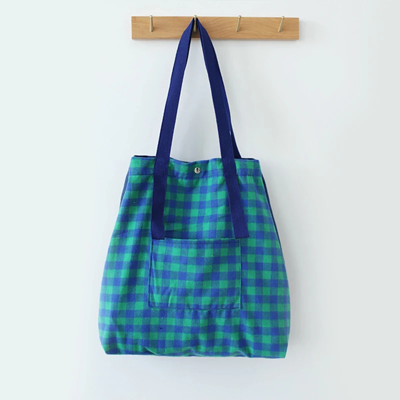 Women Casual Simple Plaid Cotton Canvas Shopping Shoulder Bags Tote Bags Tote C1886 j
Women Casual Simple Plaid Cotton Canvas Shopping Shoulder Bags Tote Bags Tote C1886 j