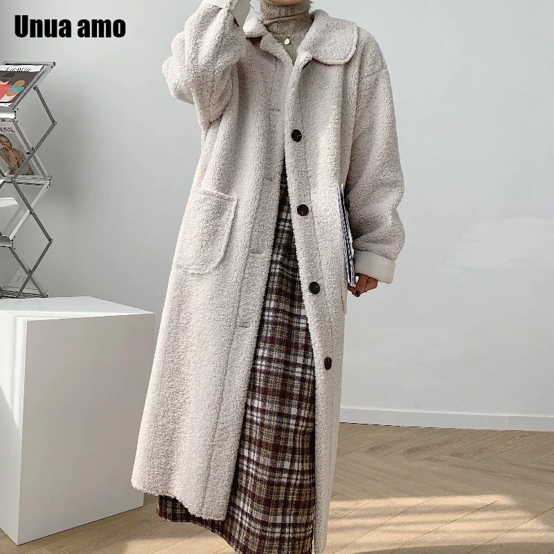 Женское зимнее длинное пальто Unua mo 2021 из искусственного меха, толстая однобортная Свободная верхняя одежда, женское теплое плюшевое пальто ...
Женское зимнее длинное пальто Unua mo 2021 из искусственного меха, толстая однобортная Свободная верхняя одежда, женское теплое плюшевое пальто ...