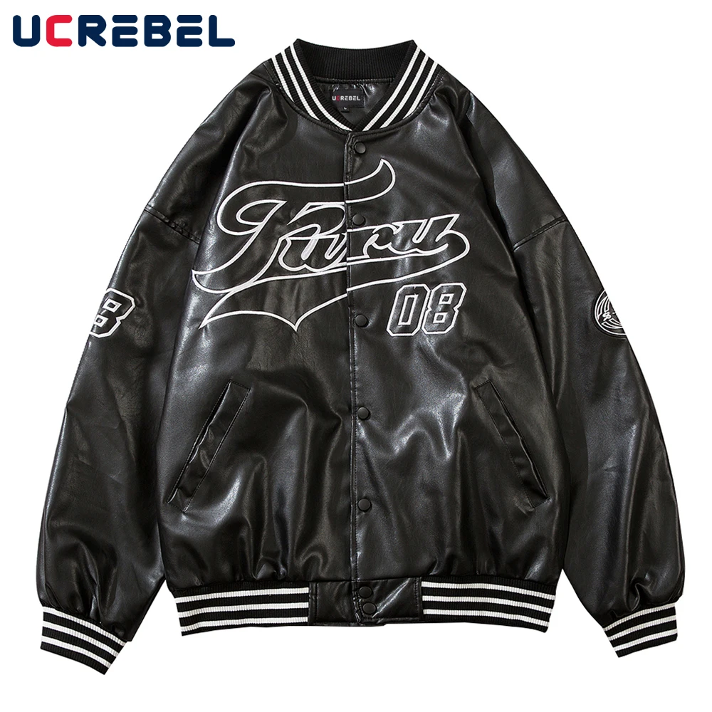 Pu Leather Letterman Jacket Mens Autumn Streetwear Varsity Jacket Sports Outerwear Men Baseball Jacket Stadium Jacket 
Pu Leather Letterman Jacket Mens Autumn Streetwear Varsity Jacket Sports Outerwear Men Baseball Jacket Stadium Jacket