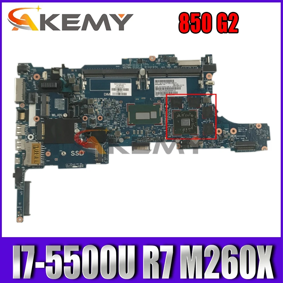 Akemy For HP EliteBook 850 G2 Laptop Mothebroard SR23W I7-5500U Radeon R7 M260X 796890-001 6050A2637901-MB-A02
Akemy For HP EliteBook 850 G2 Laptop Mothebroard SR23W I7-5500U Radeon R7 M260X 796890-001 6050A2637901-MB-A02