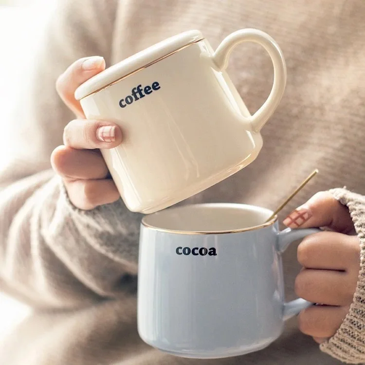 Nordic Style Hot Selling Simple Trace Gold Coffee Cup Milk Cup Ceramic Cup Plain Ins Water Cup Set Mugs Coffee Cups with Lids
Nordic Style Hot Selling Simple Trace Gold Coffee Cup Milk Cup Ceramic Cup Plain Ins Water Cup Set Mugs Coffee Cups with Lids